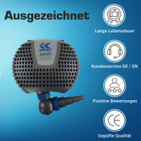 Kerry Electronics Teichpumpe 5000L, Eco Plus, 22Watt 300cm Förderhöhe