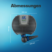 Kerry Electronics Teichpumpe 8000L, Eco Plus, 42Watt 420cm Förderhöhe
