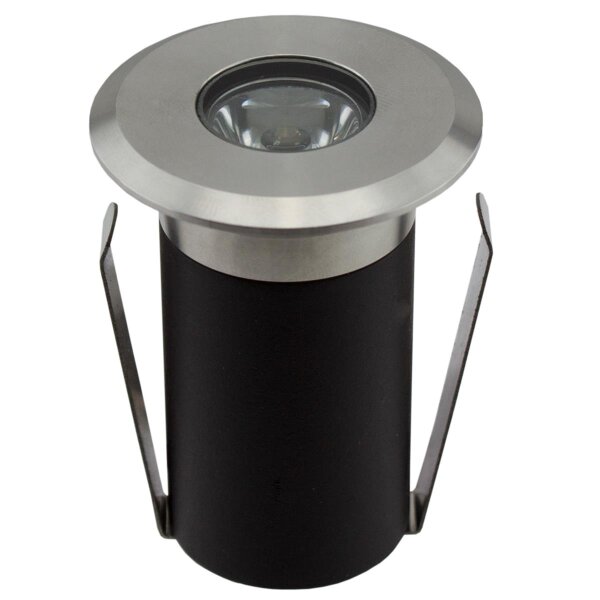 Bodenleuchte LED aus Edelstahl, warm-weiß, 1 Power LEDs, 1,3W