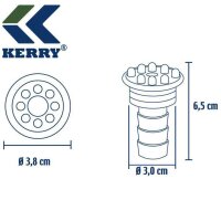 Kerry, Wasserspielbeleuchtung mit 8 LED, 3/4, inkl. 5 m Kabel und Trafo, 6 W, , blau, D=3,8 cm (12 Stück/Karton)