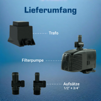 Wasserspielpumpe, Teichpumpe, 1000l/h kep1000l B-Ware