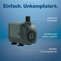 KEQ0750n ECO Wasserspielpumpe, Brunnenpumpe, 700l/h 230V auch für Salzwasser - B-Ware