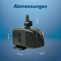 Wasserspielpumpe, Teichpumpe, 1000l/h kep1000l - Retoure