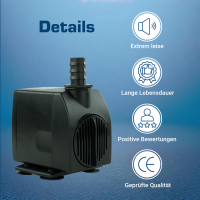 KEP1200LL - Kerry 1200 Liter Pumpe / Ersatzpumpe ohne Trafo - 12V AC 21W (Generalüberholt)