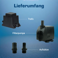 Wasserspielpumpe, Brunnenpumpe, 1200l/h kep1200l - B-Ware