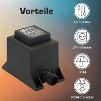 12V transformer, 16VA / 16W AC / AC kez0116 ket16
