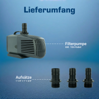 KEQ2000F ECO Teichpumpe, leise, 2000l/h nur 35W, 230V auch für Salzwasser (Gebraucht)