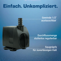 KEP1200LL - Kerry 1200 Liter Pumpe / Ersatzpumpe ohne Trafo - 12V AC 21W