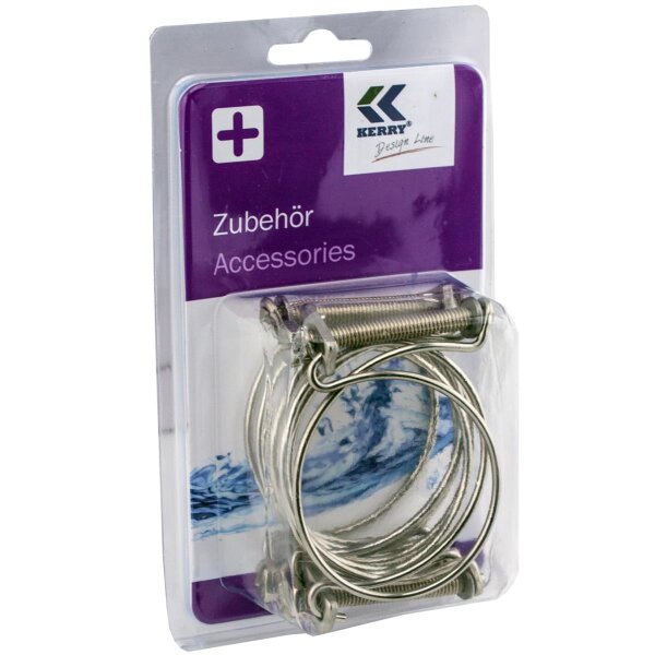 Kerry, Schlauchschelle, Befestigung für Spiralschläuche, 2" (50 mm), 4er Set, , silber,   (24 Stück/Karton)