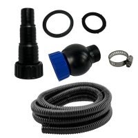 Kerry, Filteranlage Komplett-Set, bestehend aus Bio-Filter für 25.000 L Teichanlagen, 5.000 l/h Teichpumpe mit Vorfilter 40 Watt, UVC-Klärer 18 Watt, 5 m Kabelleitung, inkl. Schlauchschellen und Dichtungen, , schwarz, 50,5x45,2x52,5 cm (8 Stück/Pal.)