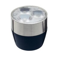 Kerry, Gartenleuchte mit 1 Leuchte à 3 Power LED warm-weiß, 3,5 Watt pro Leuchte inkl. Ständerplatte, Erdspieß, IR Fernbedienung mit Dimmer, 12V, 5 m Kabelleitung pro Leuchte, , warm-weiß, D=7,5, H=13,5 cm (12 Stück/Karton)