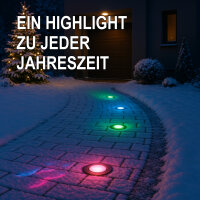 Bodenleuchte LED aus Edelstahl, 8 Farben RGB, 3 Power LEDs, 5,5W