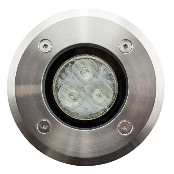 Bodenleuchte LED aus Edelstahl - Erweiterungsmodul, 8 Farben RGB, 3 Power LEDs, 5,5W