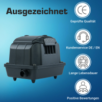 KEA0600 Belüfter / Luftpumpe / Membranpumpe für Aquarium und Teich 10l/min  600l