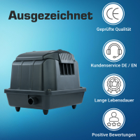 KEA1800 Belüfter / Luftpumpe / Membranpumpe für Teich & Aquarium 30l/min  1800l/